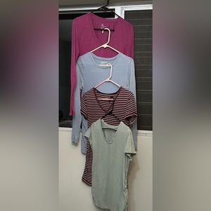 MATERNITY BUNDLE! 4 tops and 1 maternity Bra